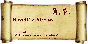 Munzár Vivien névjegykártya